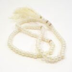 White Pearl Tasbih, Tasbih for Muslim 100 Round Beads, Islamic Salat Prayer tasbih Ramadan Gift - Image 5