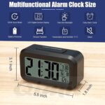 Reacher Black Digital Alarm Clock Table Clock for Students, Home, Office, Corporate with Automatic Sensor, Date & Temperature - Image 3