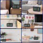 Reacher Black Digital Alarm Clock Table Clock for Students, Home, Office, Corporate with Automatic Sensor, Date & Temperature - Image 8