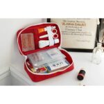 Travel Medicine Pouch Emergency First Aid Kit Box Organizer With Medicine-Pocket Empty Bag For Travelling Car, Home, Office - Storage Bag (Red, Polyester) - Image 7