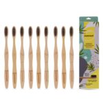 awenest Bamboo Toothbrush With Charcoal Activated Soft Bristles - Pack of 9 | Treated With Neem Oil | For Fungus Protection | Bpa Free, Biodegradable And Compostable Handle | Eco-friendly | - Image 3