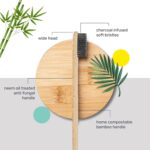 awenest Bamboo Toothbrush With Charcoal Activated Soft Bristles - Pack of 9 | Treated With Neem Oil | For Fungus Protection | Bpa Free, Biodegradable And Compostable Handle | Eco-friendly | - Image 6