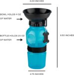 Pet Travel Water Bottle 500ML, Sabse Asaan Squeeze Dog Dispenser for Walking & Car, Leak-Proof Portable Sipper with Attached Bowl for Dogs & Cats, Lightweight Summer Outdoor Gear. - Image 3