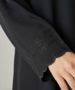 Women Premium Firdous Fabric Abaya Burqa with Black Embroidered Sleeve Cuff | Designer Modest Wear | Classic Fit | Long Sleeves | Without Dupatta - Image 5