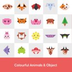 GiniMini Origami DIY Craft Kit for Kids 4+ | 20-Sheet Fold, Find & Colour Set with Riddle Scrapbook & Crayons | Creativity & Motor Skills Builder | Ideal Diwali Gift for Children - Image 5
