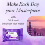 DR.Sasaki Refreshing & Soothing/Cleansing Wipes for Makeup, Face & Body, Lavender Pack of 4. - Image 3
