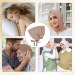 TecoKart® Soft Adjustable Tie Head Scarf for Women – Breathable Comfort Hijab Cap – Lightweight Stretchable Head Cap for Travel & All-Season Styling (Khaki) - Image 8