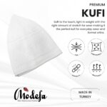 Modefa Islamic Premium Turkish Dervish Kufi Hats for Men Lightweight Breathable Muslim Cap One Size Fit - Image 4