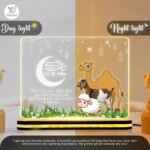 Eid al Adha Mubarak Acrylic LED Night Light | Islamic Home Decor Lamp with Arabic Calligraphy Artwork | Muslim Room | Bakrid Festival Gift | Bedroom Living Room Table Accent (8x6 Inch) - Image 5