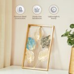 Amazon Brand – Solimo Leaves Metal Wall Decor | Elegant Nature-Inspired Iron Wall Hanging | Sturdy Iron | Wall Hanging | Wall Décor | Easy Installation | 37 x 25 cm Each | Set of 3 - Image 3
