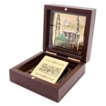 INTERNATIONAL GIFT Metal Muslim Islamic Makka Madina God Idol with Charan Paduka | Devotional Prayer Box, Brown - Image 4
