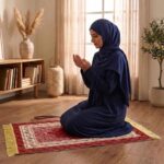 42 x 36 Inch Digital Print Velvet janamaz | Washable Prayer Mat | Maroon Multipurpose Soft Prayer Rug/Aasan for Daily Salah, Janimaz Namaz, Comfortable & Durable for Daily Use - Pack of 1 - Image 3
