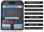 Ransh Multiple Cheque Book Holder Or Card Holder with 10 Multi Pocket (Dashing Black) - Image 9