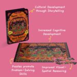 Educational Toys for Kids - Kalamkari and Madhubani 100 Pcs Set of 2 Jigsaw Puzzles Ages 3+ | Cultural Interactive Learning with App - Image 5