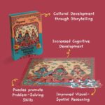 Educational Toys for Kids - Kalamkari and Madhubani 100 Pcs Set of 2 Jigsaw Puzzles Ages 3+ | Cultural Interactive Learning with App - Image 6