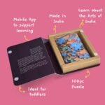 Educational Toys for Kids - Kalamkari and Madhubani 100 Pcs Set of 2 Jigsaw Puzzles Ages 3+ | Cultural Interactive Learning with App - Image 7