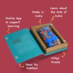 Educational Toys for Kids - Kalamkari and Madhubani 100 Pcs Set of 2 Jigsaw Puzzles Ages 3+ | Cultural Interactive Learning with App - Image 8