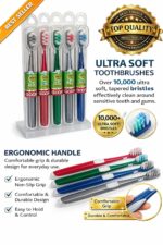 SPIREX 6 Pieces Toothbrush, 0.01mm Ultra Soft Bristles, Multicolour (Pink, Yellow, Blue, Green) - Image 5