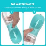 Dog Water Bottle with Cup Leak Proof, Portable Puppy, Kitten Water Dispenser Drinking Feeder for Pets Outdoor Walking, Hiking, Travel, Food Grade Plastic (Pack of 1, 350ml) - Image 4