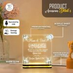 Customized Islamic Acrylic LED Lamp for Mum & Dad | Quran Verse Night Light with Personalized Names | Table Decor | Muslim Parents Gift for Anniversary, Eid & Family Occasions (5.5x5.5 Inch) - Image 6