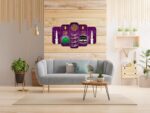 Casa Rica islamic muslim ayatul kursi mashaallah photo frame painting wall hanging for wall 18"x 30" inch set of 5 mdf laser cut (FGA 017) - Image 4