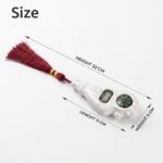 Digital Finger Counter with Compass and Red Tassel Handheld Tally Counter for Jaap, Meditation, and Chanting Digital Mala and Tasbeeh Counter with LCD Display and Reset Button - White Marble Finish - Image 5