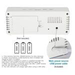 USB Powered Digital Alarm Table Clock for Students,Home,Office,Bedside Smart Timepiece for Heavy Sleepers, Automatic Sensor,Time,Date &Temperature,Clock for Bedroom (miror Clock) - Image 4