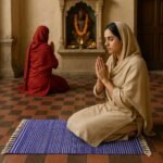 Cotton Dhurrie Prayer Rug | Handmade Woven Floor Mat | Flat-Weave Cotton Carpet | Meditation & Sitting Mat - Image 3