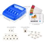 2 in 1 Word Builder Educational Matching Game for Kids | Picture & Word Learning Toy with 32 Double-Sided Cards, Letter Cubes, Number & Symbol Blocks | Early Learning Educational Toy - Image 3