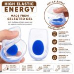 2 Pcs Combo Silicone Heel Pads for Pain Relief – Soft Gel Heel Cups & Heel Protectors for Plantar Fasciitis, Cracked Heels, Shock Absorption & Foot Support for Men & Women - Image 4