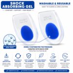 2 Pcs Combo Silicone Heel Pads for Pain Relief – Soft Gel Heel Cups & Heel Protectors for Plantar Fasciitis, Cracked Heels, Shock Absorption & Foot Support for Men & Women - Image 5