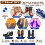 2 Pcs Combo Silicone Heel Pads for Pain Relief – Soft Gel Heel Cups & Heel Protectors for Plantar Fasciitis, Cracked Heels, Shock Absorption & Foot Support for Men & Women - Image 6