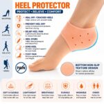 2 Pcs Combo Silicone Heel Pads for Pain Relief – Soft Gel Heel Cups & Heel Protectors for Plantar Fasciitis, Cracked Heels, Shock Absorption & Foot Support for Men & Women - Image 9