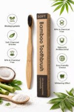 Natural Clean Bamboo Toothbrush for Adults | Natural & Eco Friendly Manual Toothbrush | Ultra Soft Bristles with Activated Charcoal | Gentle on Sensitive Gum Care (4) - Image 6