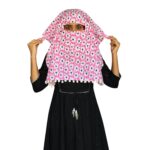 Switchon Export quality Cotton Innovative scarf cum Hijab with adjustable closer hook and loop tape (Pink_Multi) - Image 3