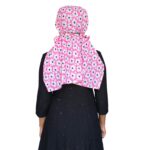 Switchon Export quality Cotton Innovative scarf cum Hijab with adjustable closer hook and loop tape (Pink_Multi) - Image 4