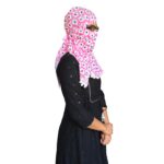 Switchon Export quality Cotton Innovative scarf cum Hijab with adjustable closer hook and loop tape (Pink_Multi) - Image 6