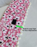 Switchon Export quality Cotton Innovative scarf cum Hijab with adjustable closer hook and loop tape (Pink_Multi) - Image 8