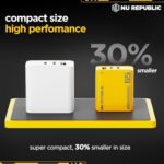 Nu Republic Cybotron 65W GaN Superfast Wall Charger with Type-C to Type-C Cable, 65W Output (Yellow), Type-C and USB-A Enabled Smartphones, Tablets, laptops, and Other Electronics Gadgets - Image 9