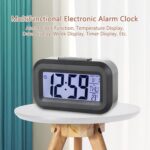 Kadio Small Digital Alarm Clock Large Display Bedside Clock with Luminous Temperature Calendar, Battery Powered Alarm Clock for Bedroom Office Desk Table (Black) - Image 5