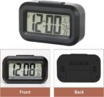 Kadio Small Digital Alarm Clock Large Display Bedside Clock with Luminous Temperature Calendar, Battery Powered Alarm Clock for Bedroom Office Desk Table (Black) - Image 8
