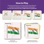 Mini Leaves Wooden National Symbols Puzzle for Kids | 4-Piece Educational Jigsaw for 2-5 Years | Learning Toy for Preschool Boys & Girls | Early Brain Development Puzzle - Image 5