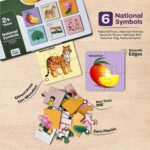 Mini Leaves Wooden National Symbols Puzzle for Kids | 4-Piece Educational Jigsaw for 2-5 Years | Learning Toy for Preschool Boys & Girls | Early Brain Development Puzzle - Image 6