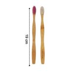 Oblivion Bamboo Toothbrush – Natural Biodegradable Wooden Toothbrush with Medium Bristles for Daily Oral Care – Zero Waste and Plastic Free Dental Hygiene Brush for Adults and Family Use (Pack of 6) - Image 5
