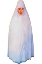 RBLISS CG Women's Soft Pure Cotton Cloth White Eharam/Ahram/Ihram for Hajj or Umrah | Solid Abaya with Hijab | White | Free Size - Image 3