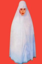 RBLISS CG Women's Soft Pure Cotton Cloth White Eharam/Ahram/Ihram for Hajj or Umrah | Solid Abaya with Hijab | White | Free Size - Image 4
