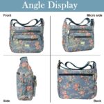 PALAY® Crossbody Bag for Women Nylon Shoulder Bags Floral Multi-Pocket Purse Sling Bag for Woman - Image 4