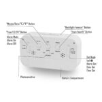 Digital Alarm Clock Table Clock for Students, Home, Office, Corporate with Automatic Sensor, Date & Temperature (White Digital) - Image 4