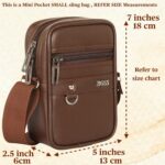 Pramadda Pure Luxury Boss SMALL Leather Sling Bag for Men Women | Classic Chest Slinger | Mobile Pocket Sling Bags for passport documents essential items| corporate gifts items. - Image 5