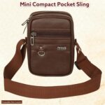 Pramadda Pure Luxury Boss SMALL Leather Sling Bag for Men Women | Classic Chest Slinger | Mobile Pocket Sling Bags for passport documents essential items| corporate gifts items. - Image 6